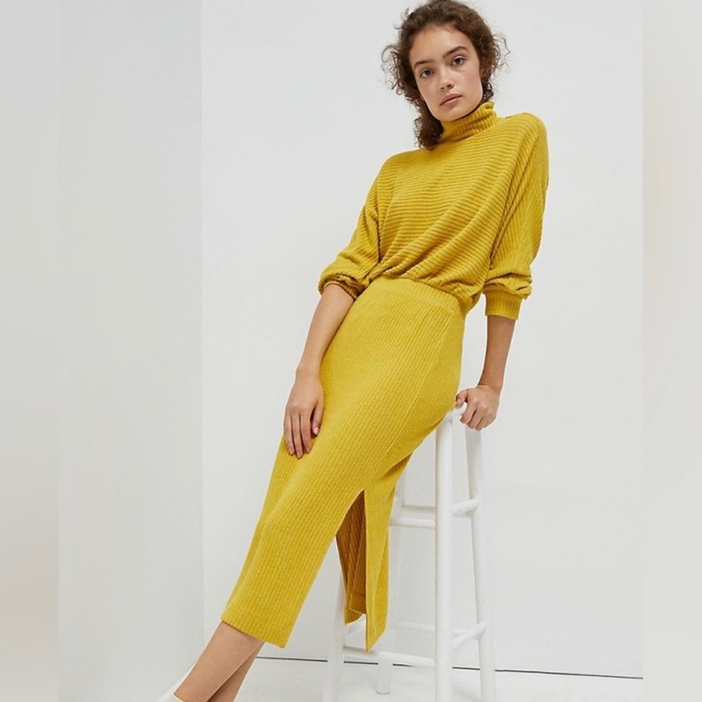 Yellow Anthropologie Sweater Dress - XS - NWT